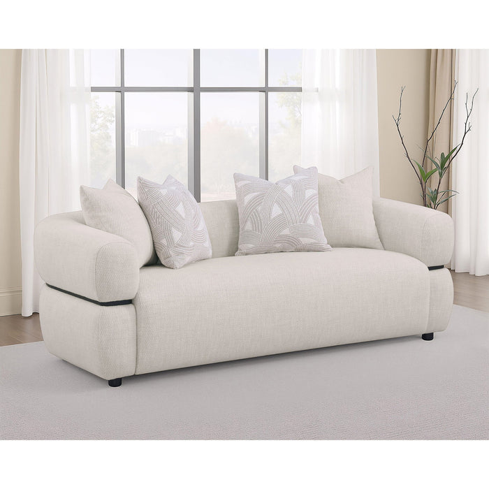 Ramsay - Round Arm Sofa - Beige Furniture Max