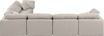 Indulge - Linen 6 Piece Modular Corner Sectional Meridian Furniture