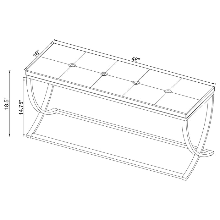 Bastien - Accent Bench - White Furniture Max