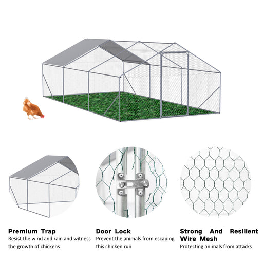 Outdoor Chicken Coop Metal Big Space Daily Nest