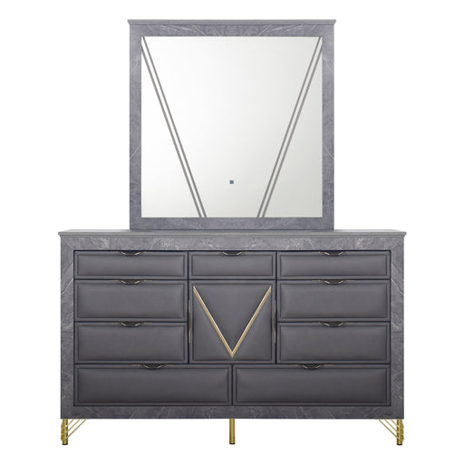 Symmetry - Lighted Mirror - Charcoal New Classic