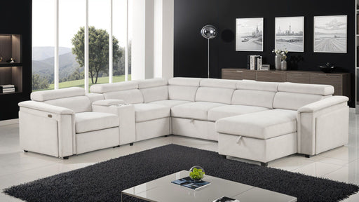 Harvey - Power Recliner Sectional Sleeper - Beige Matrix Furniture Group