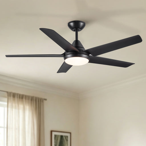 Ceiling Fan With Lights And Remote Control, Reversible DC Motor, 6 Speeds, 3 Cct Dimmable LED, Quiet Timer For Indoor - Black Daily Nest
