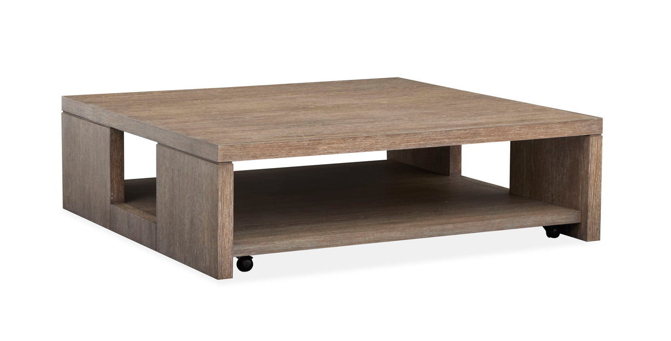 Conway - Square Cocktail Table With Casters - Spiced Brown Magnussen Furniture