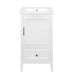 Bathroom Vanity With Sink, Adjustable Feet, 1 Drawer And Door Shelf Storage - White Hearth and Haven