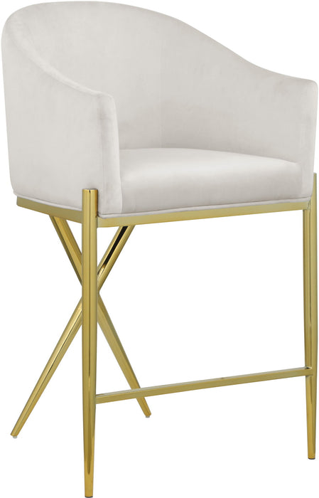 Xavier - Counter Stool with Gold Legs Meridian Furniture