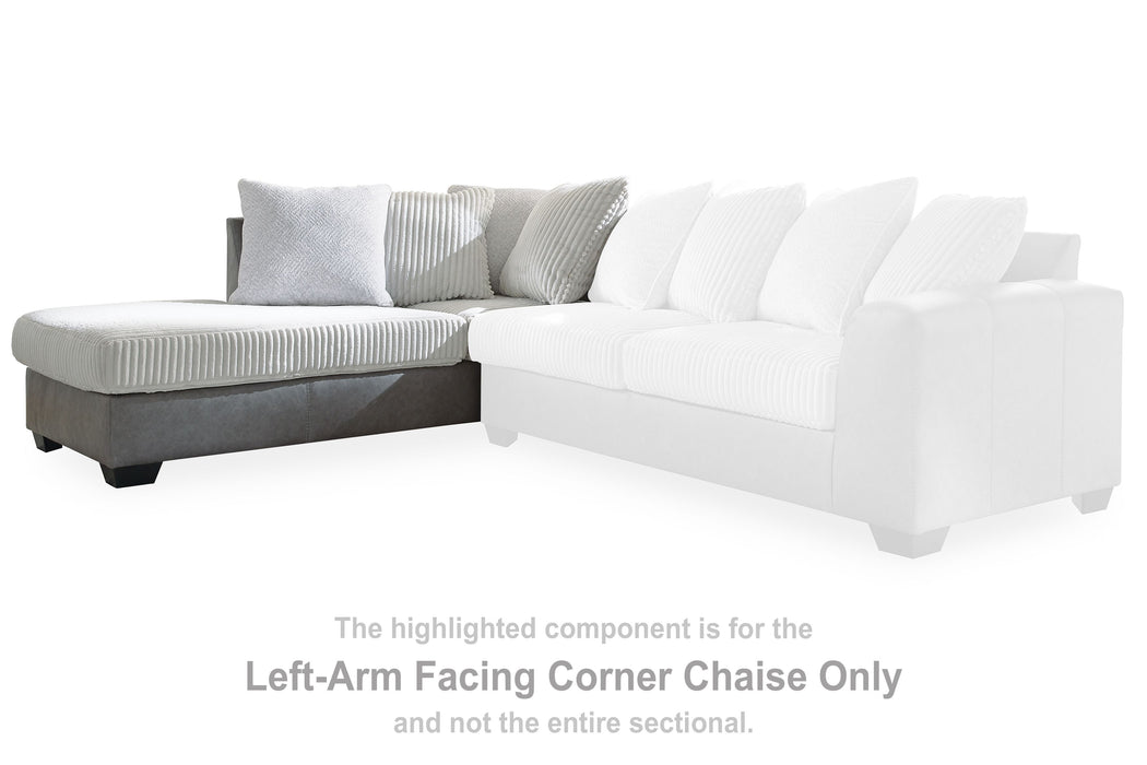 Clairette Court - Laf Corner Chaise - Alloy Benchcraft®