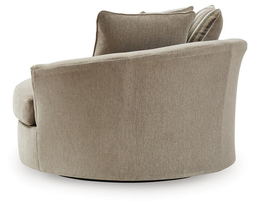 Linenhause - Oversized Swivel Accent Chair - Dune Benchcraft®
