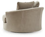 Linenhause - Oversized Swivel Accent Chair - Dune Benchcraft®