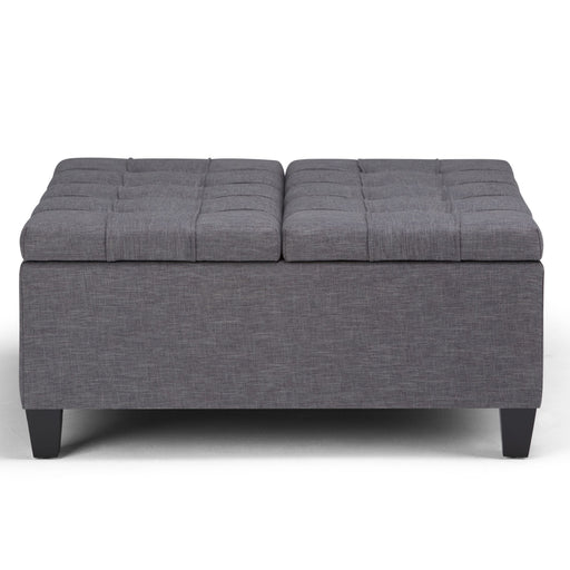 Harrison - Upholstered Coffee Table Storage Ottoman Simpli-Home