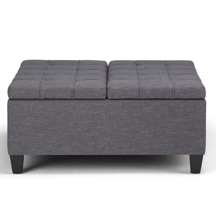 Harrison - Upholstered Coffee Table Storage Ottoman Simpli-Home