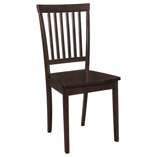 Stan - 5 Piece Dining Set With Rectangular Table And Slat Back Chairs - Cappuccino Furniture Max