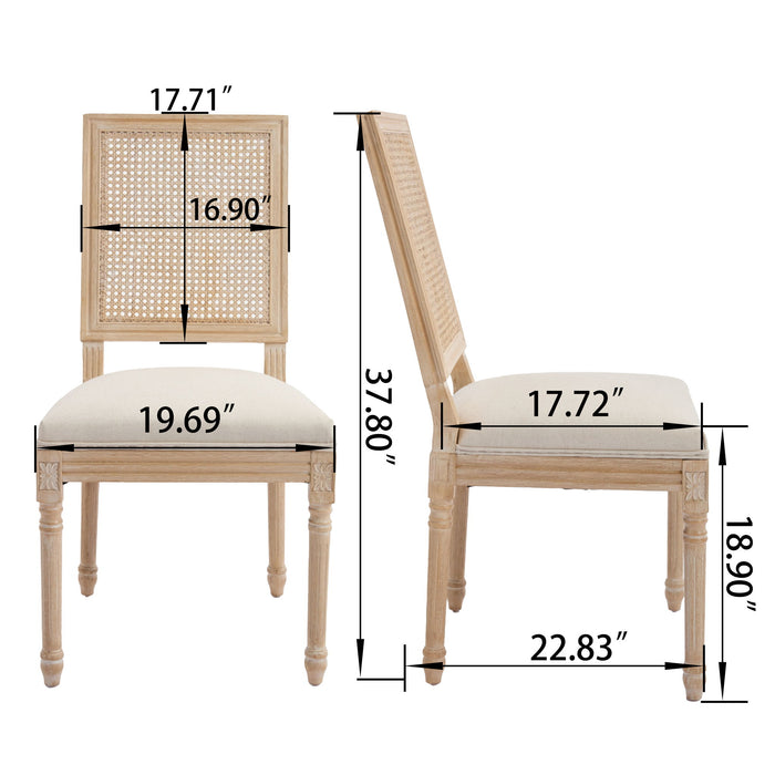 Dining Chairs With Square Back (Set of 2) Home Essentials