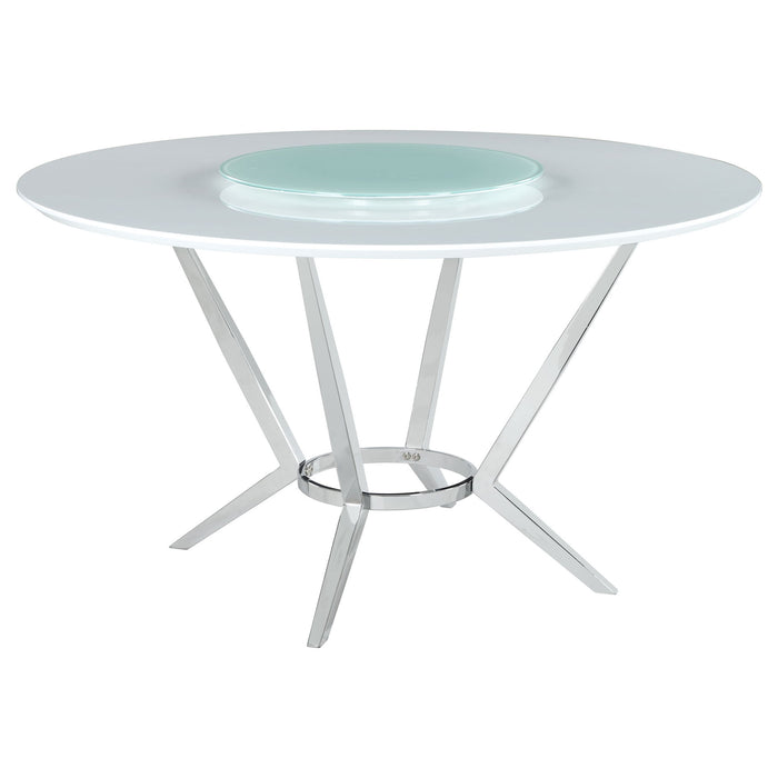 Anchor - Round Dining Table - Gloss White Furniture Max
