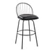 Riley - Claire Farmhouse Fixed Height Barstool With Swivel With Round Footrest (Set of 2) Lumi Source