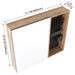 Wall Mounted Bathroom Mirror Cabinet & Adjustable Shelves - Imitative Oak Home Essentials