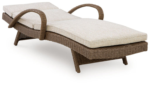Laguna Heights - Chaise Lounge With Cushion - Beige Signature Design by Ashley®