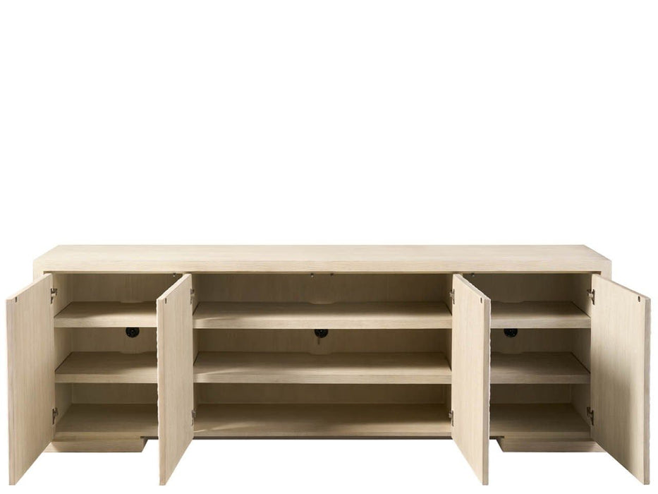 Modern / Mist & Veil - Aurora Credenza - White / Light Brown Universal Furniture
