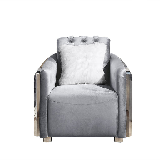 Accent Chair With Button Tufted Diamond Grid & 1 Pillow For Living Room Home Essentials