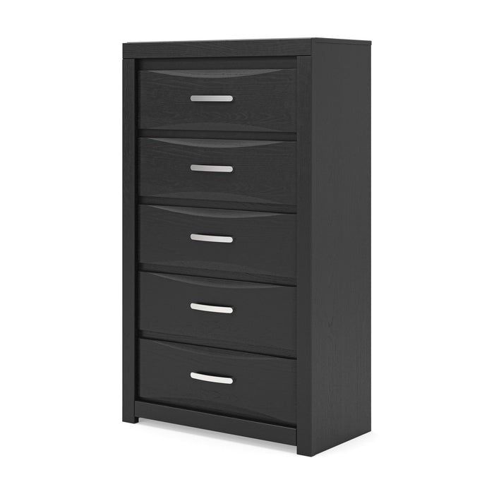 Stabotta - Five Drawer Chest - Black Signature Design by Ashley®