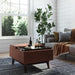 Owen - Tray Top Small Coffee Table Upholstered Storage Ottoman Simpli-Home