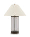 Junrow - Glass Table Lamp - Clear / Brown Signature Design by Ashley®