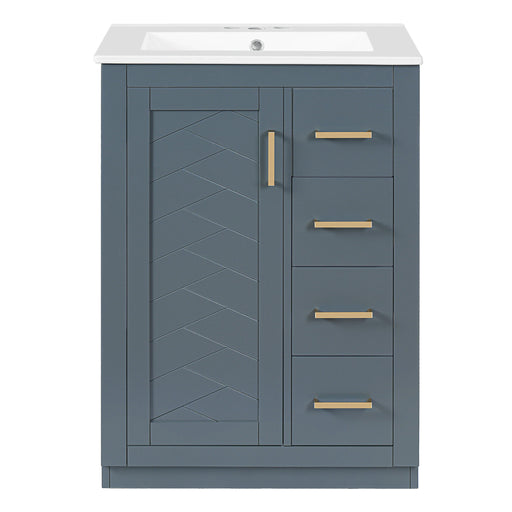 Modern Bathroom Vanity With 1 Door And 3 Drawers Hearth and Haven