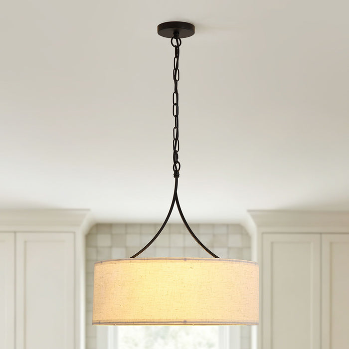 3 Light Drum Pendant Light Daily Nest