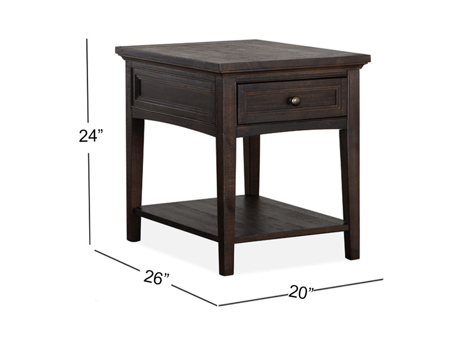 Westley Falls - Rectangular End Table - Graphite Magnussen Furniture