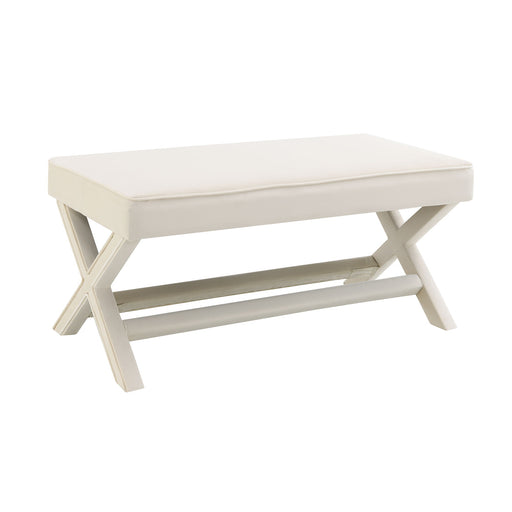 Comfort Double Bench Upholstered With X Crossed Legs Home Essentials