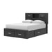 Stabotta - Queen Bookcase Bed With Storage Footboard And 2 Under Bed Storage Units - Black Signature Design by Ashley®