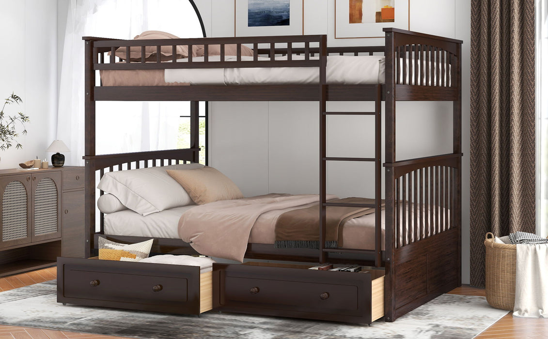 Bunk Bed With Drawers, Convertible Design Hearth and Haven