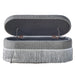 Oval Upholstered Storage Ottoman With Fringe Trim & Lift Top Lid Home Essentials