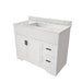 Bathroom Vanity Set, Fluted Cabinet, Soft Close Doors, 3 Faucet Holes, Sink Included - White Home Essentials