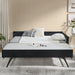 Full Size Upholstered Daybed With Trundle, Tufted Backrest And Armrests - Black Home Essentials