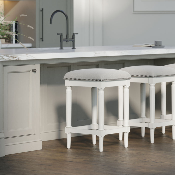 Square Stool With Upholstered Seat Home Essentials