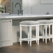 Square Stool With Upholstered Seat Home Essentials