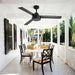 52" Ceiling Fan With Remote Control, 6 Speed Reversible DC Motor, 3 Blades Daily Nest