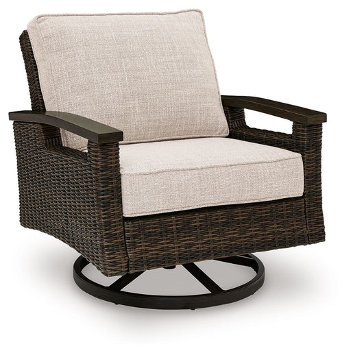 Monterey Point - Swivel Lounge Chair (Set of 2) - Dark Brown Signature Design by Ashley®