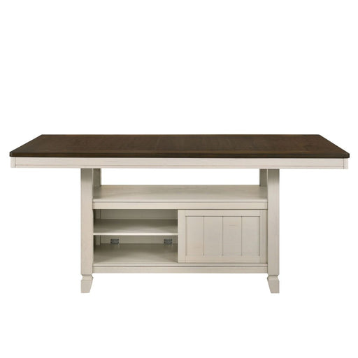 Tasnim - Counter Dining Table - Oak & Antique White ACME