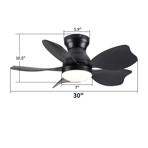 Low Profile Flush Mount Ceiling Fan With Light Daily Nest