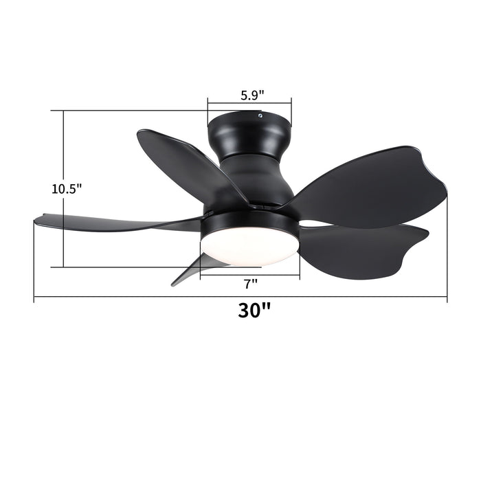 Low Profile Flush Mount Ceiling Fan With Light Daily Nest
