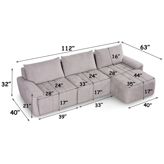 Dorcas - Sectional Sofa - Gray ACME