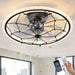 Ceiling Fan With Light And Remote Control, 6 Speeds, 3 Color Options - Matte Black Daily Nest