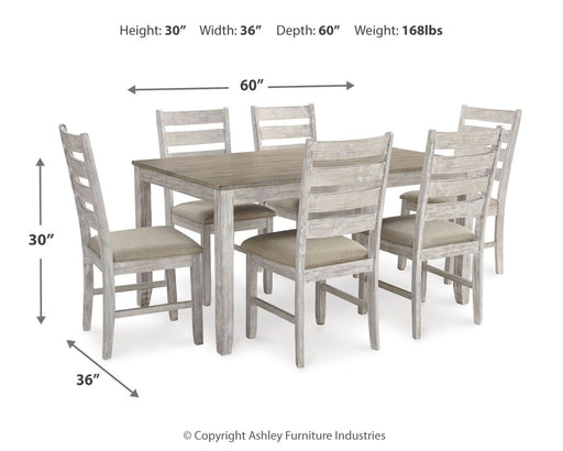 Skempton - Dining Room Table Set (Set of 7) - White Signature Design by Ashley®