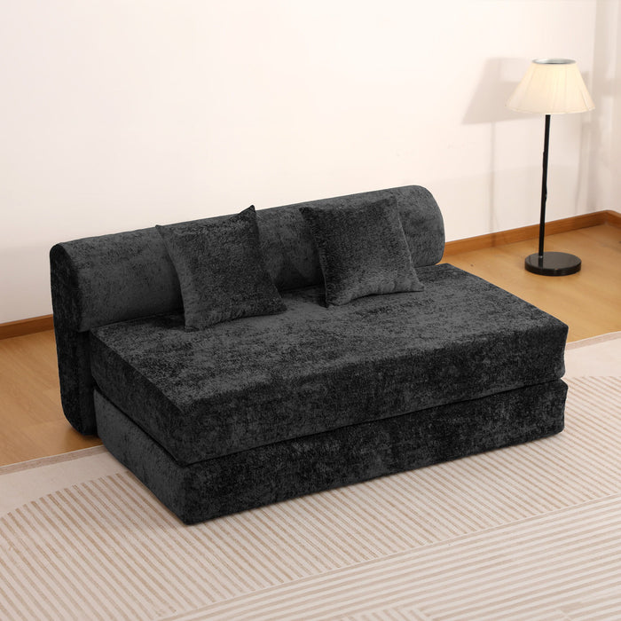 Convertible Design Sofa Bed, 2 Seater Fold Out Floor Couch Home Essentials
