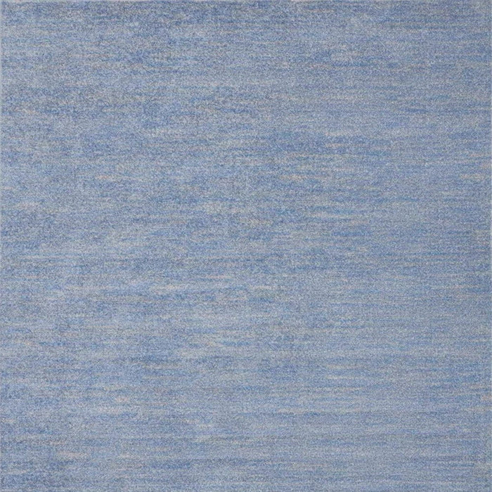 5' X 5' Square Striped Non Skid Indoor / Outdoor Area Rug - Blue / Gray