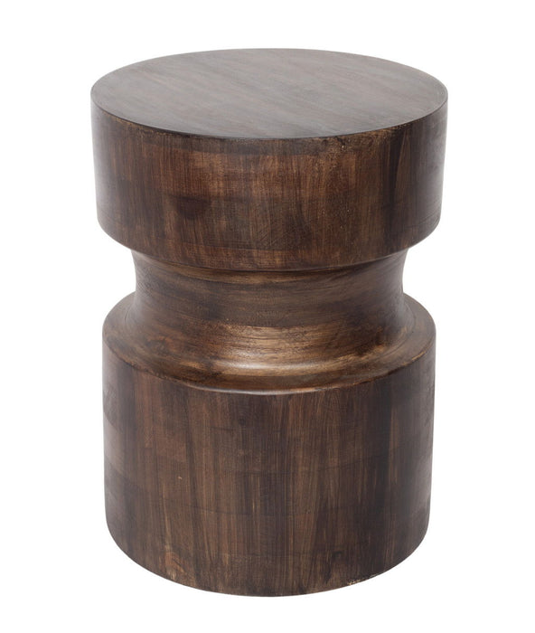 16" Solid Wood Round End Table - Brown
