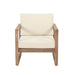 Outdoor Acacia Wood Patio Club Chair, Wood Patio Furniture, Waterproof Thick Cushion Deep Seating For Porch - Brown Wash / Beige Noble House