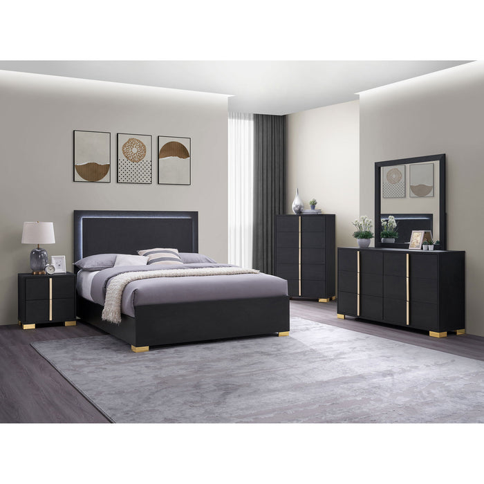 Jeremiah - Bedroom Set With LED Headboard Furniture Max
